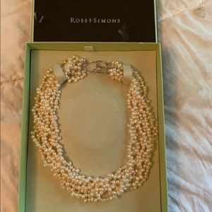 Ross Simons Twisted Pearl Necklace 
